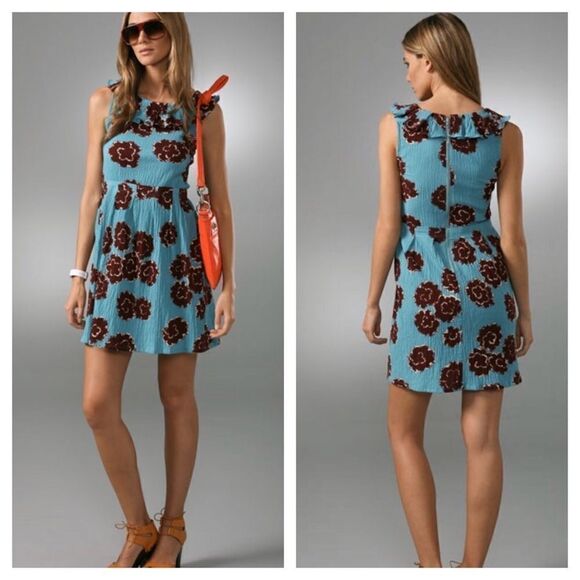 Marc by Marc Jacobs Fit and Flare Seersuck Dress - Picture 1 of 6